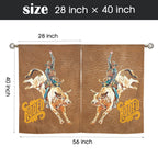 Baha Ranch Rodeo Bullrider Window Curtains 28"x40" (2-Piece) Made in America