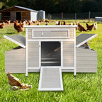 Large Wooden Chicken Coop Outdoor Hen House with Nesting Boxes