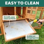 Large Chicken Coop with Nest Box and Run