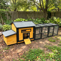114" Wooden Chicken Coop with Outdoor Run