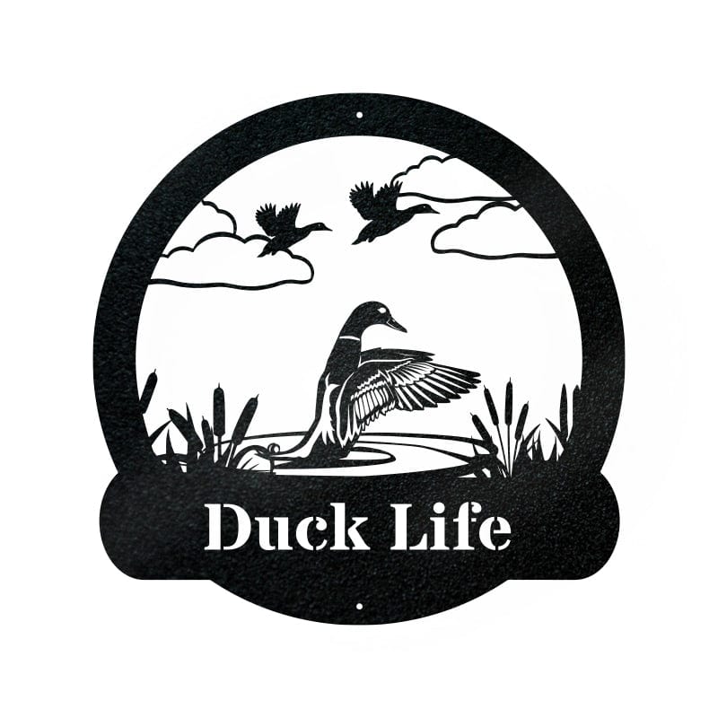 Great Outdoor Duck Monogram Metal Sign