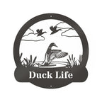 Great Outdoor Duck Monogram Metal Sign