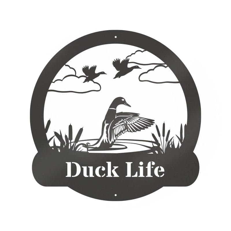 Great Outdoor Duck Monogram Metal Sign