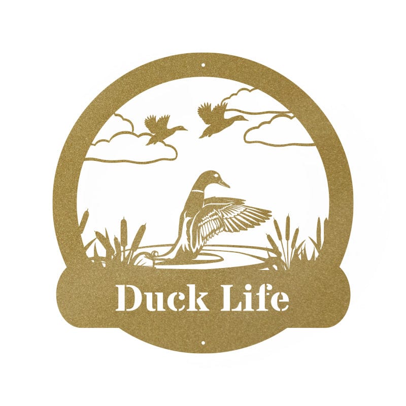 Great Outdoor Duck Monogram Metal Sign