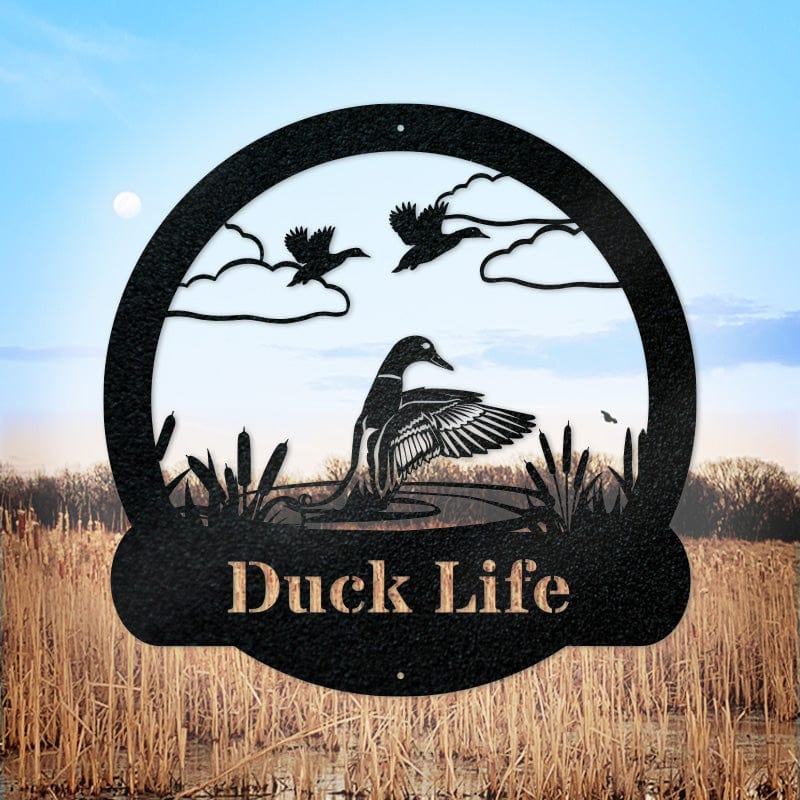 Great Outdoor Duck Monogram Metal Sign