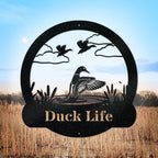 Great Outdoor Duck Monogram Metal Sign