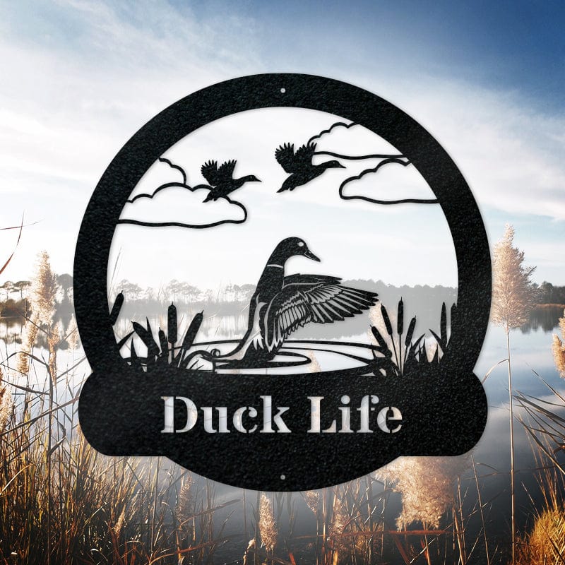 Great Outdoor Duck Monogram Metal Sign