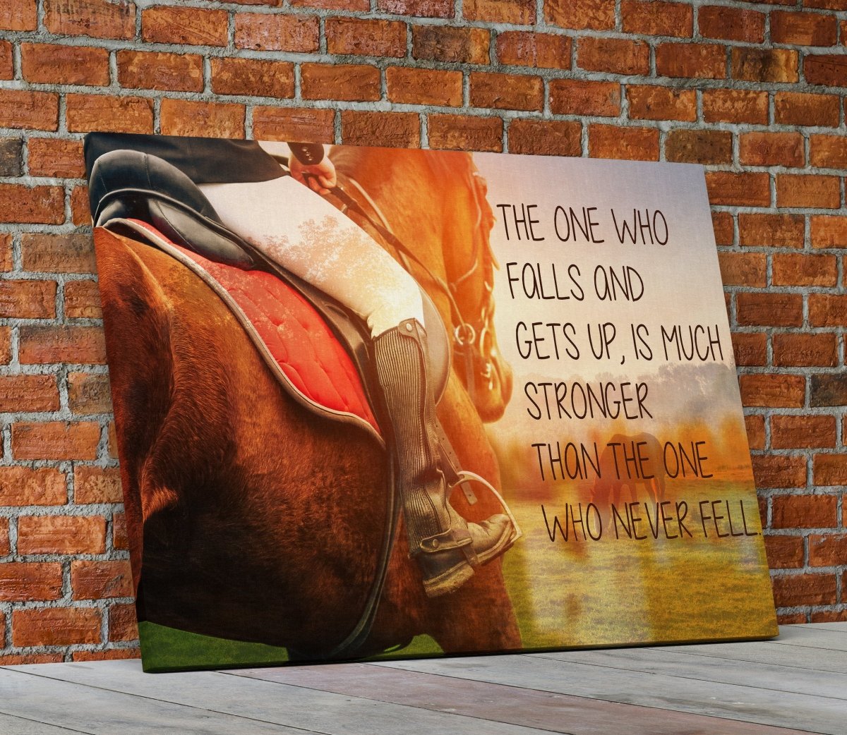 Horse Riding Inspirational Quote Framed Canvas Wall Art Horse Decor