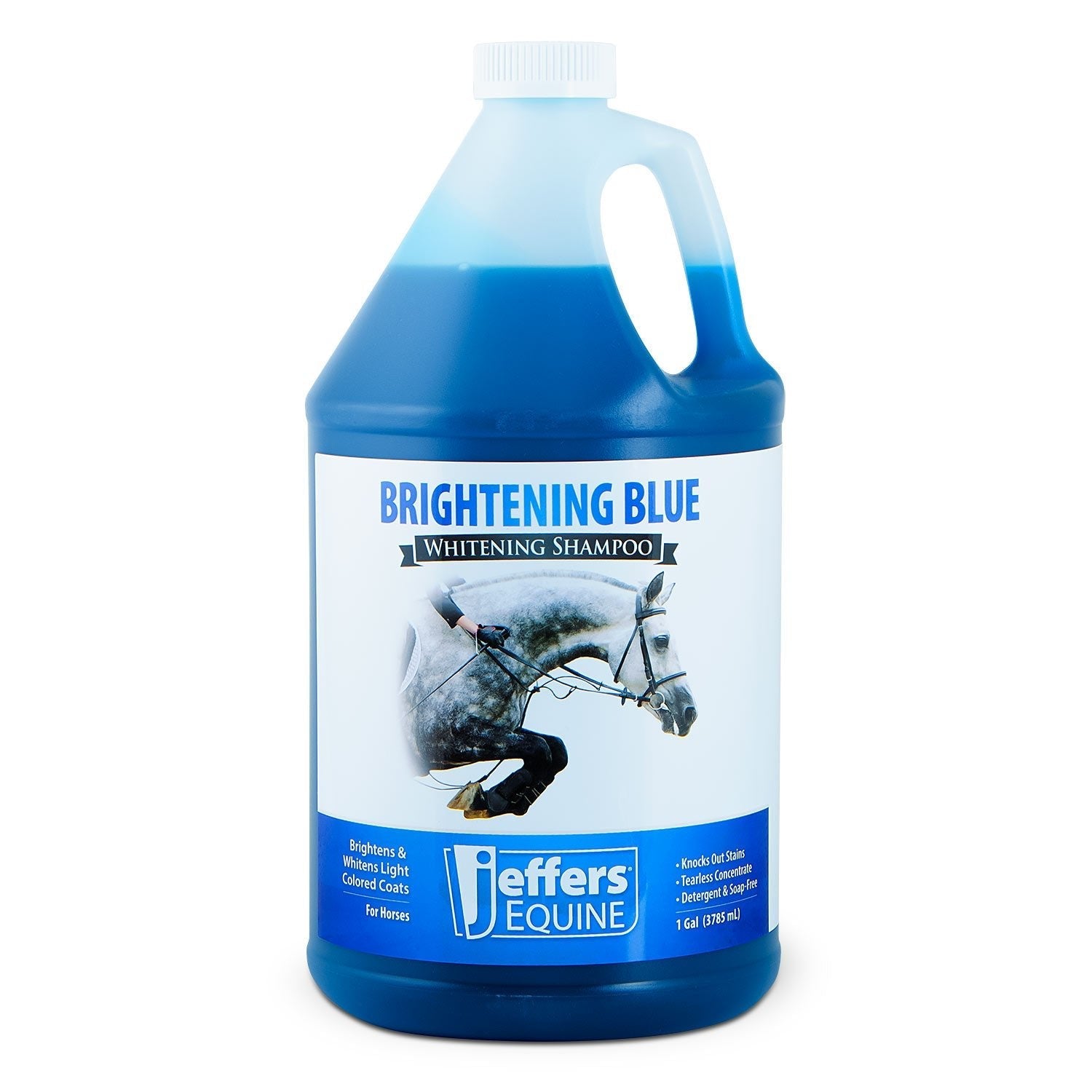 Jeffers Equine BRIGHTENING BLUE Whitening Horse Shampoo