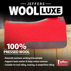 Jeffers WoolLuxe 100% Wool Equine Saddle Pad – Cushioned, Breathable, and Shock-Absorbing