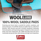 Jeffers WoolLuxe 100% Wool Equine Saddle Pad – Cushioned, Breathable, and Shock-Absorbing
