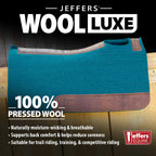 Jeffers WoolLuxe 100% Wool Equine Saddle Pad – Cushioned, Breathable, and Shock-Absorbing