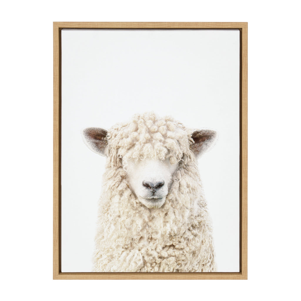Sylvie Sheep Bangs Portrait Framed Canvas by Amy Peterson Art Studio
