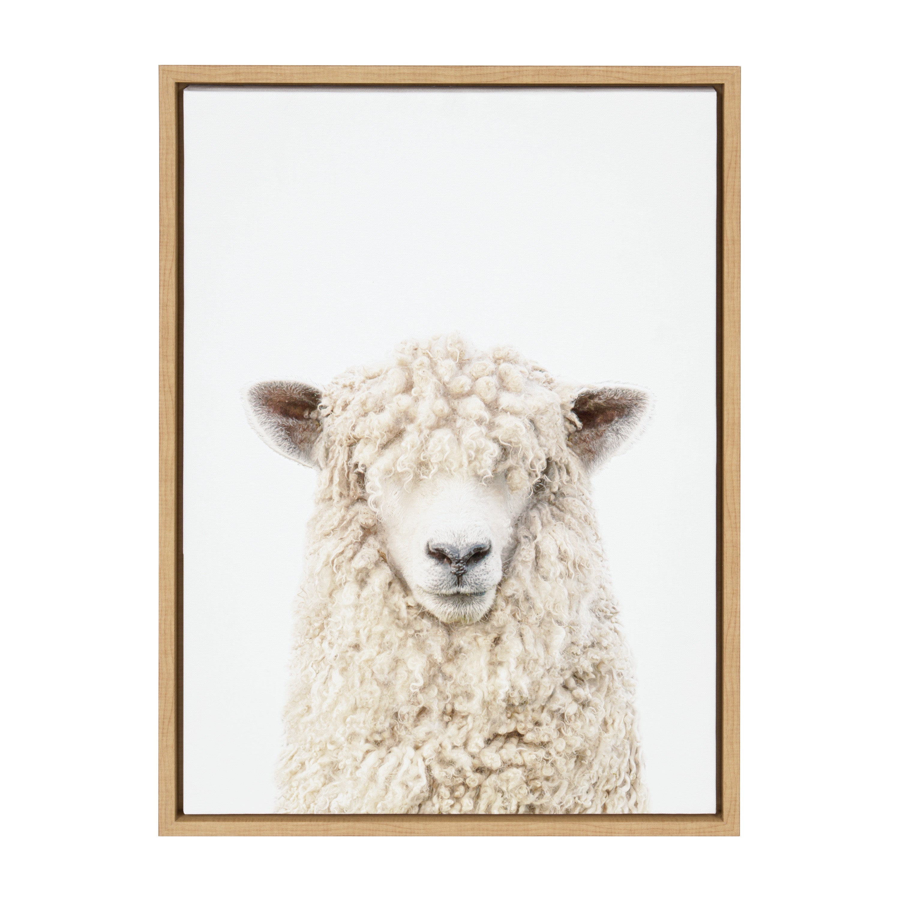 Sylvie Sheep Bangs Portrait Framed Canvas by Amy Peterson Art Studio