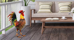 Large Rustic Metal Chicken Garden Stake for Outdoor Decor