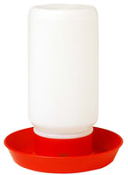 Little Giant 1 Quart Chicken Feeder & Waterer – Plastic Screw-On Jar & Base (Sold Separately)