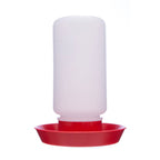 Little Giant 1 Quart Chicken Feeder & Waterer – Plastic Screw-On Jar & Base (Sold Separately)