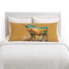 Baha Ranch Floral Longhorn Body Pillow Made in America
