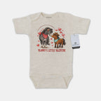 Mommy's Little Valentine Cowboy  - Infant Boys One Piece Western Romper