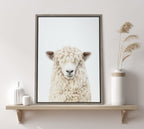 Sylvie Sheep Bangs Portrait Framed Canvas by Amy Peterson Art Studio