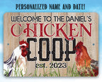 Personalized - Welcome Chicken Coop - Metal Sign