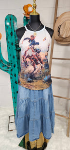 Baha Ranch Vintage Western Cowboy Women's Tank Top