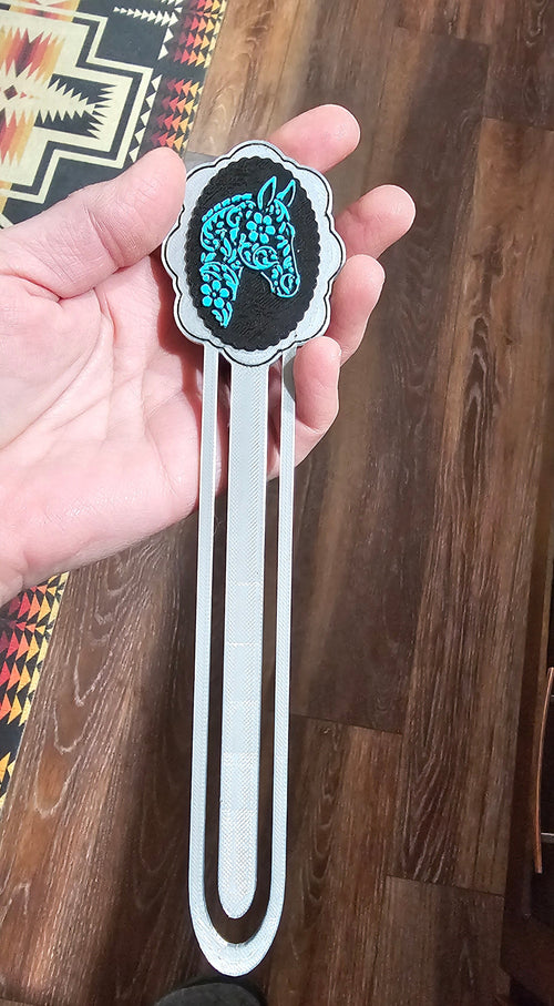 Baha Ranch 3D Horse Equine Bookmark Earrings Pin Magnet made in America