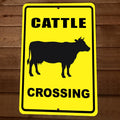 Cattle Cow Crossing 8x12 Metal Wall Sign Animal Poster
