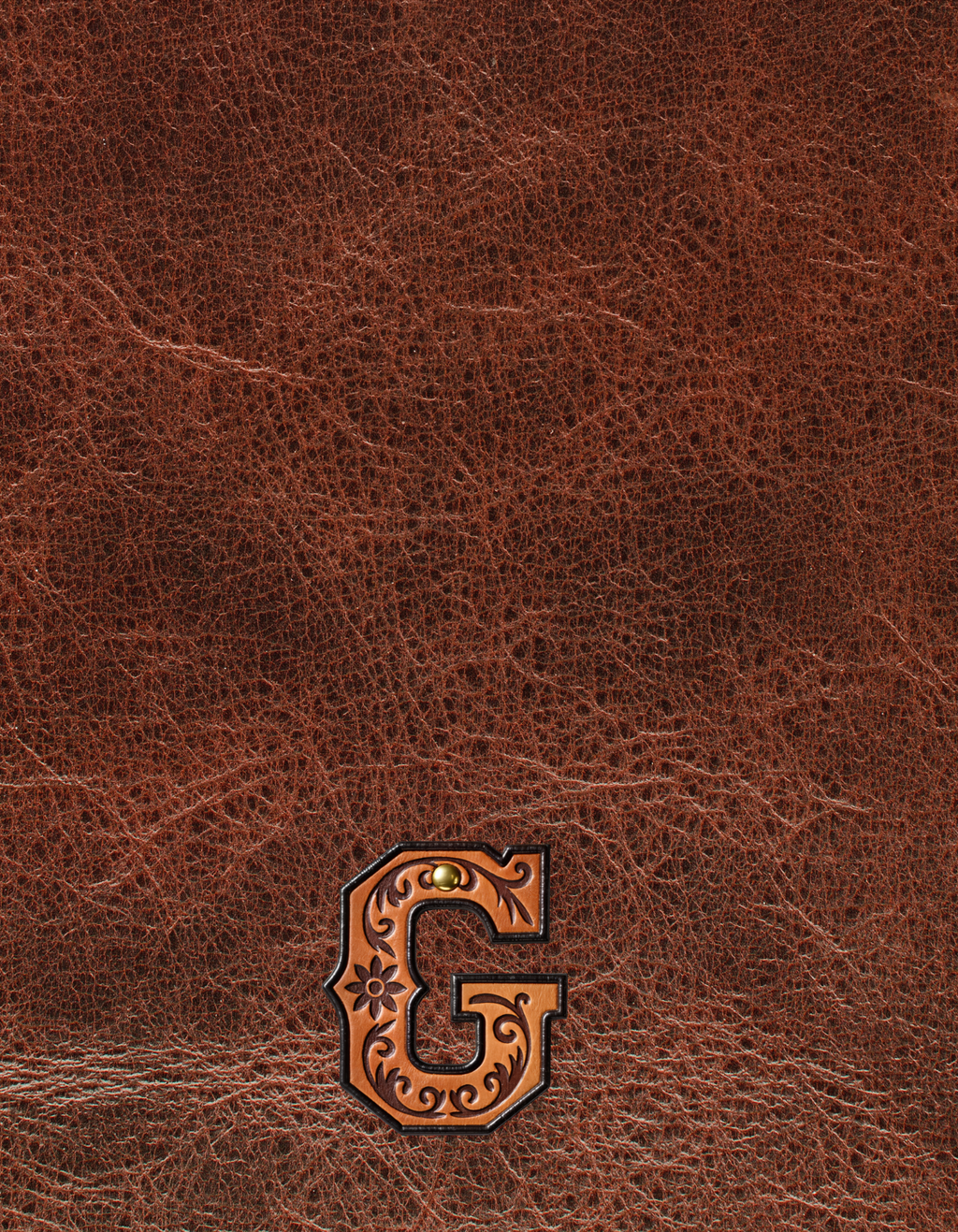 Baha Ranch Monogrammed Initial Western Leather Look Saddle Longhorn Cowboy Cowgirl Kitchen Dish Towels Made in America
