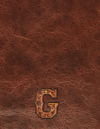 Baha Ranch Monogrammed Initial Western Leather Look Saddle Longhorn Cowboy Cowgirl Kitchen Dish Towels Made in America