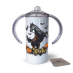 SPOOKY - Kids Western Halloween Horse Sippy Cup w/ Transition Lid