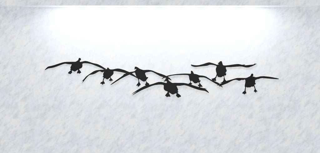 Steel Flock of Incoming Canada Geese | Wall Art