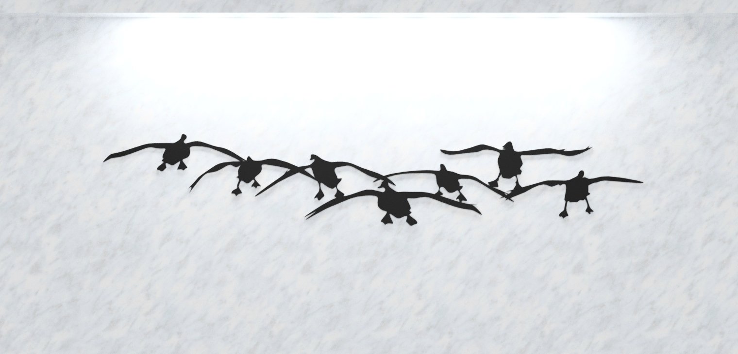 Steel Flock of Incoming Canada Geese | Wall Art