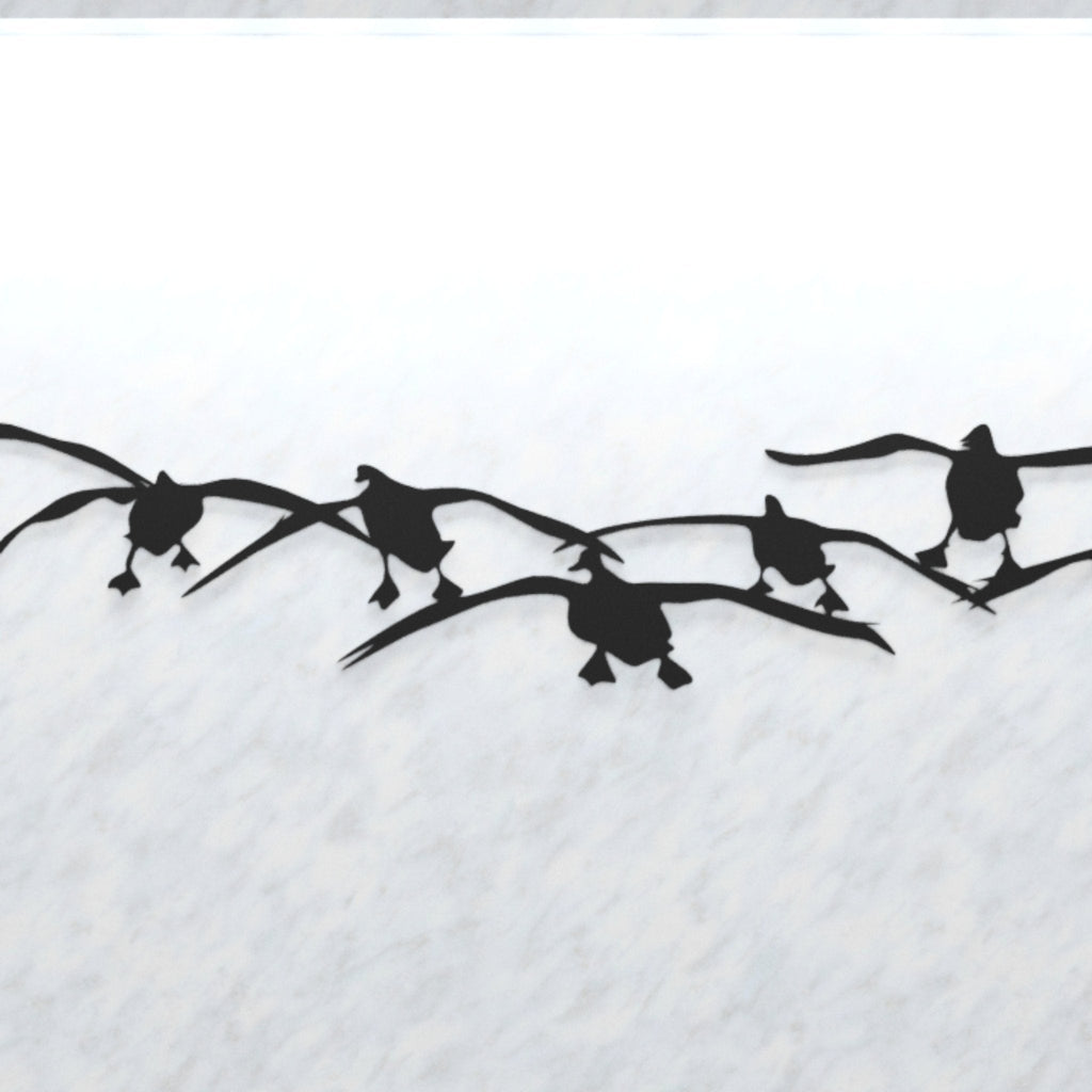 Steel Flock of Incoming Canada Geese | Wall Art