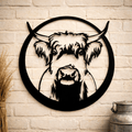 Steel Highland Cow Wall Art