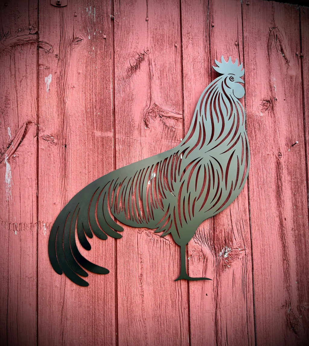 Steel Rooster Wall Art