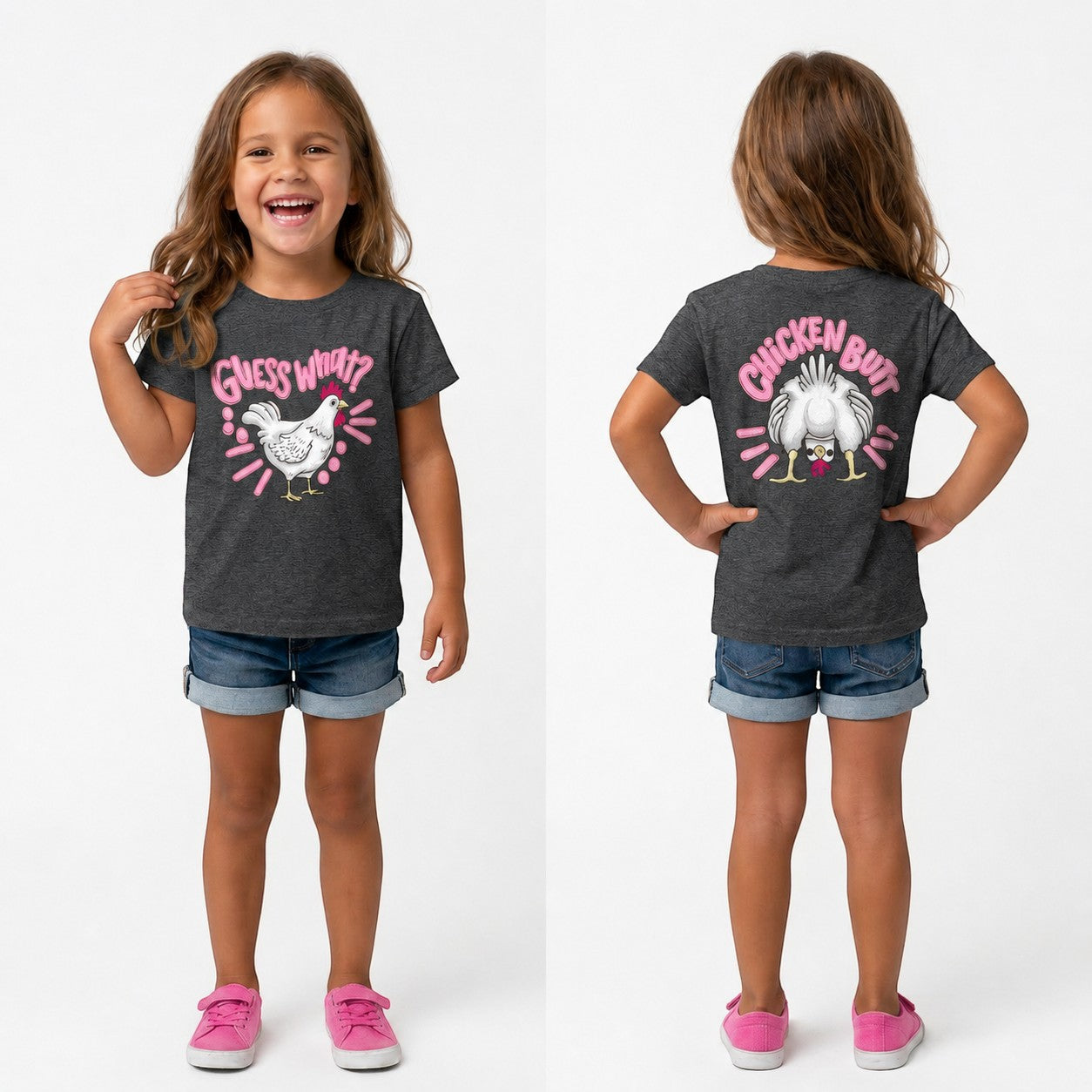 Guess What Chicken Butt Youth and Toddler Graphic Tee