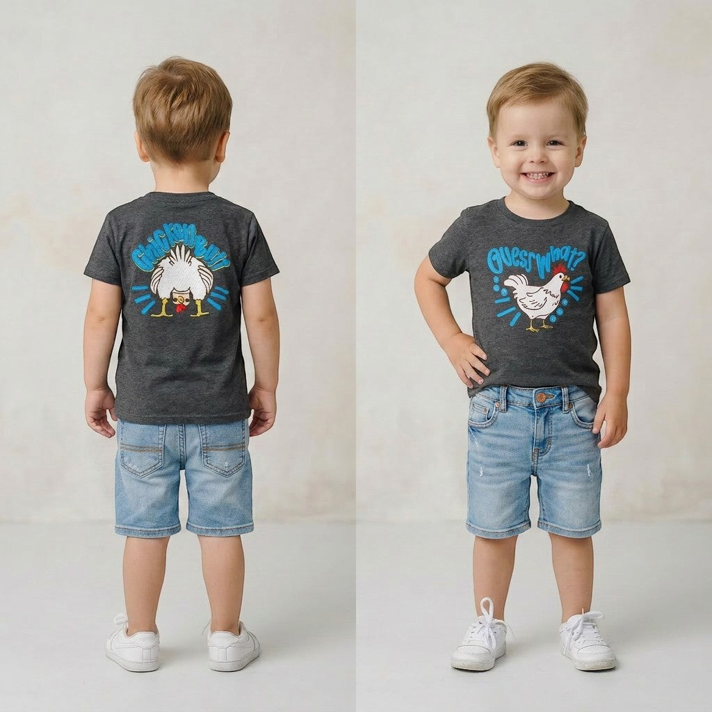 Guess What Chicken Butt Youth and Toddler Graphic Tee