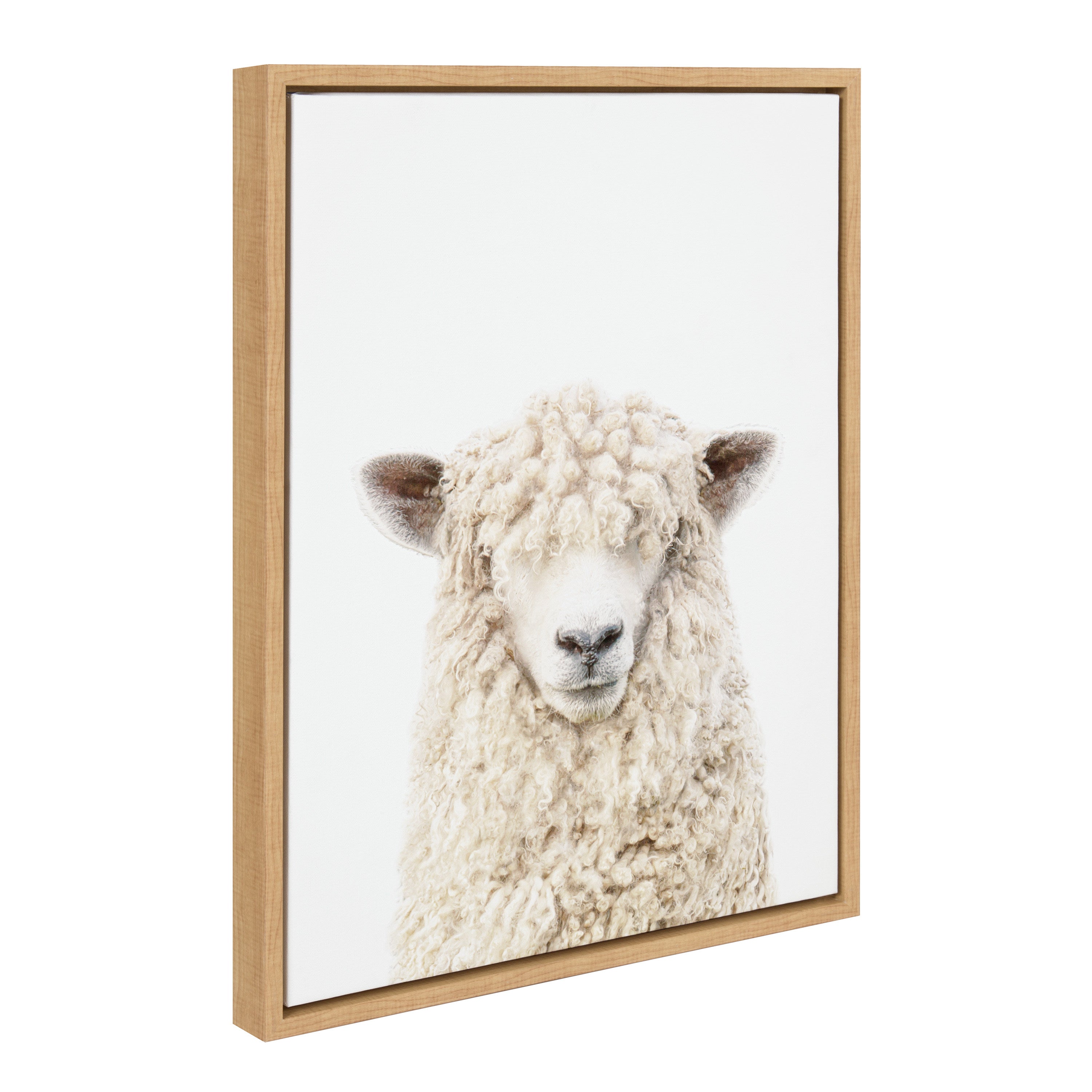 Sylvie Sheep Bangs Portrait Framed Canvas by Amy Peterson Art Studio