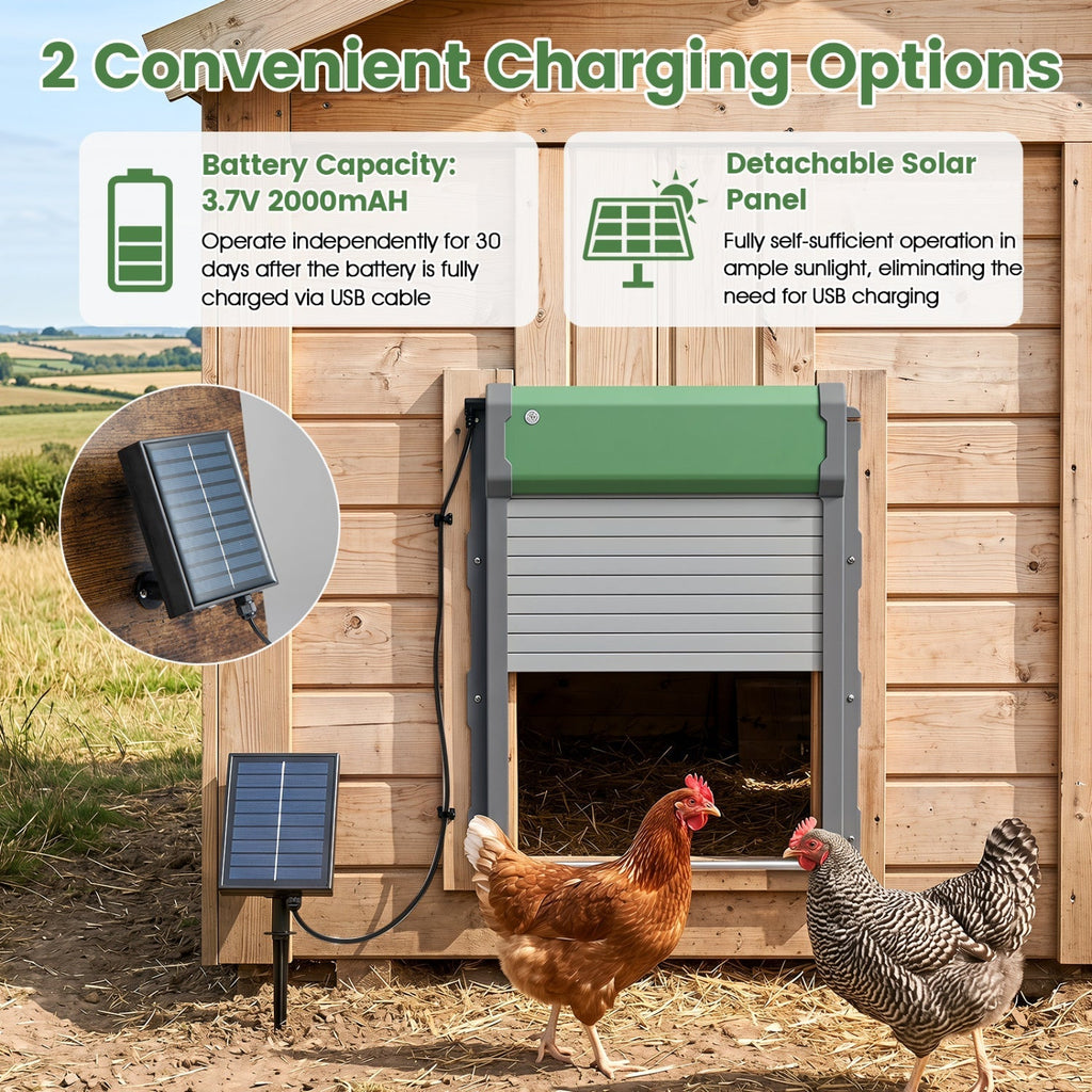 Automatic Chicken Coop Door with Remote Control & Light Sensor
