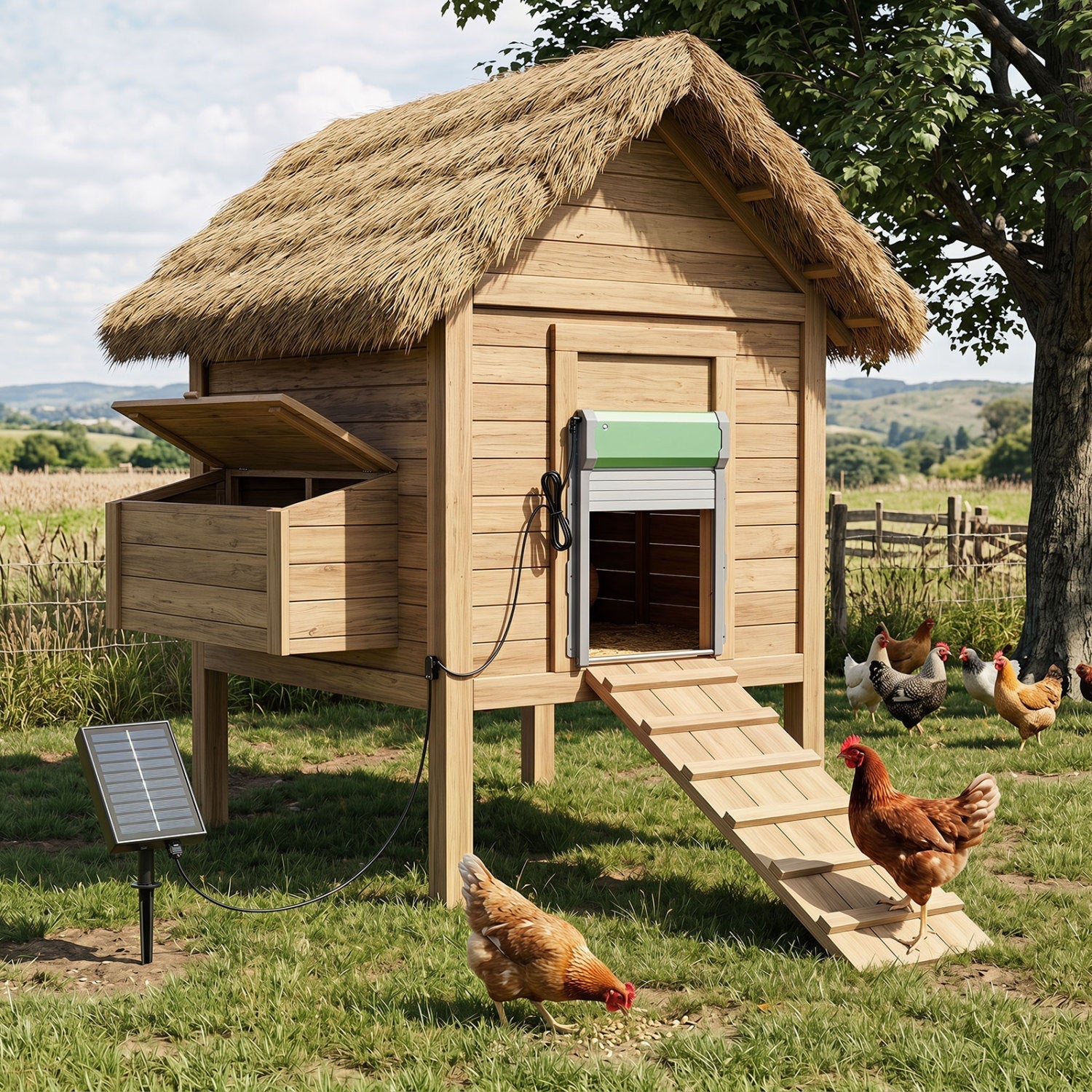 Automatic Chicken Coop Door with Remote Control & Light Sensor