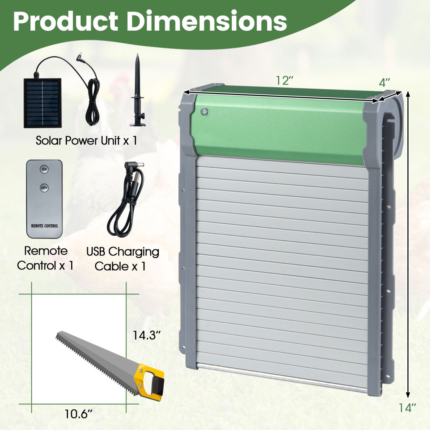 Automatic Chicken Coop Door with Remote Control & Light Sensor