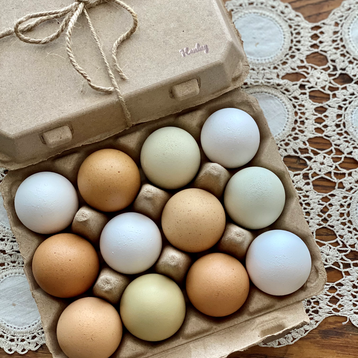 Henlay Vintage Blank Egg Cartons, Classic 3x4 Design, 2 Colors, 25, 65, 75, or 200 Pack