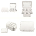 Henlay Duck Egg Cartons - Holds Half Dozen Jumbo Eggs- Blank Flat Top, 2 colors, 20 or 100