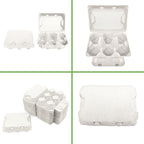 Henlay Duck Egg Cartons - Holds Half Dozen Jumbo Eggs- Blank Flat Top, 2 colors, 20 or 100