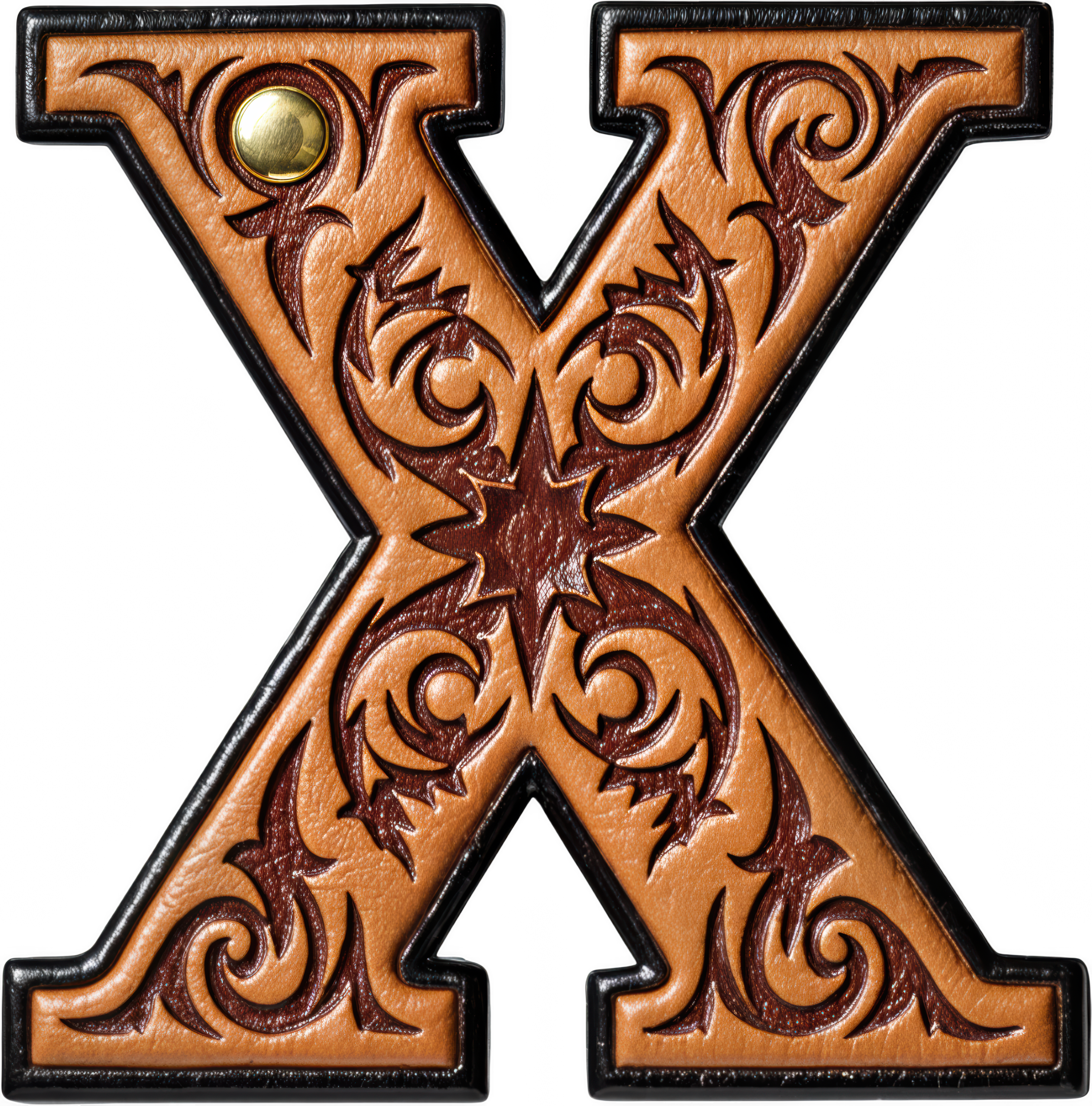 Baha Ranch Monogrammed Initial Western Leather Look Saddle Longhorn Cowboy Cowgirl Kitchen Dish Towels Made in America