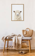 Sylvie Sheep Bangs Portrait Framed Canvas by Amy Peterson Art Studio