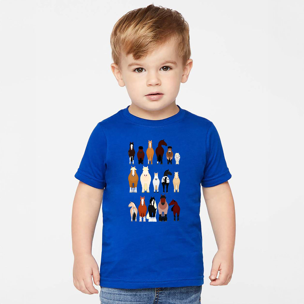 Horse Lovers Farm Animal Illustration Breeds For Kids And Teens Comfort Colors Tee