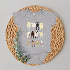 Sheep Lovers Farm Animal Illustration Breeds Featuring Playful Lamb Portraits For Kids Youth Comfort Colors Tee