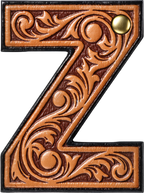 Baha Ranch Monogrammed Initial Western Leather Look Saddle Longhorn Cowboy Cowgirl Kitchen Dish Towels Made in America